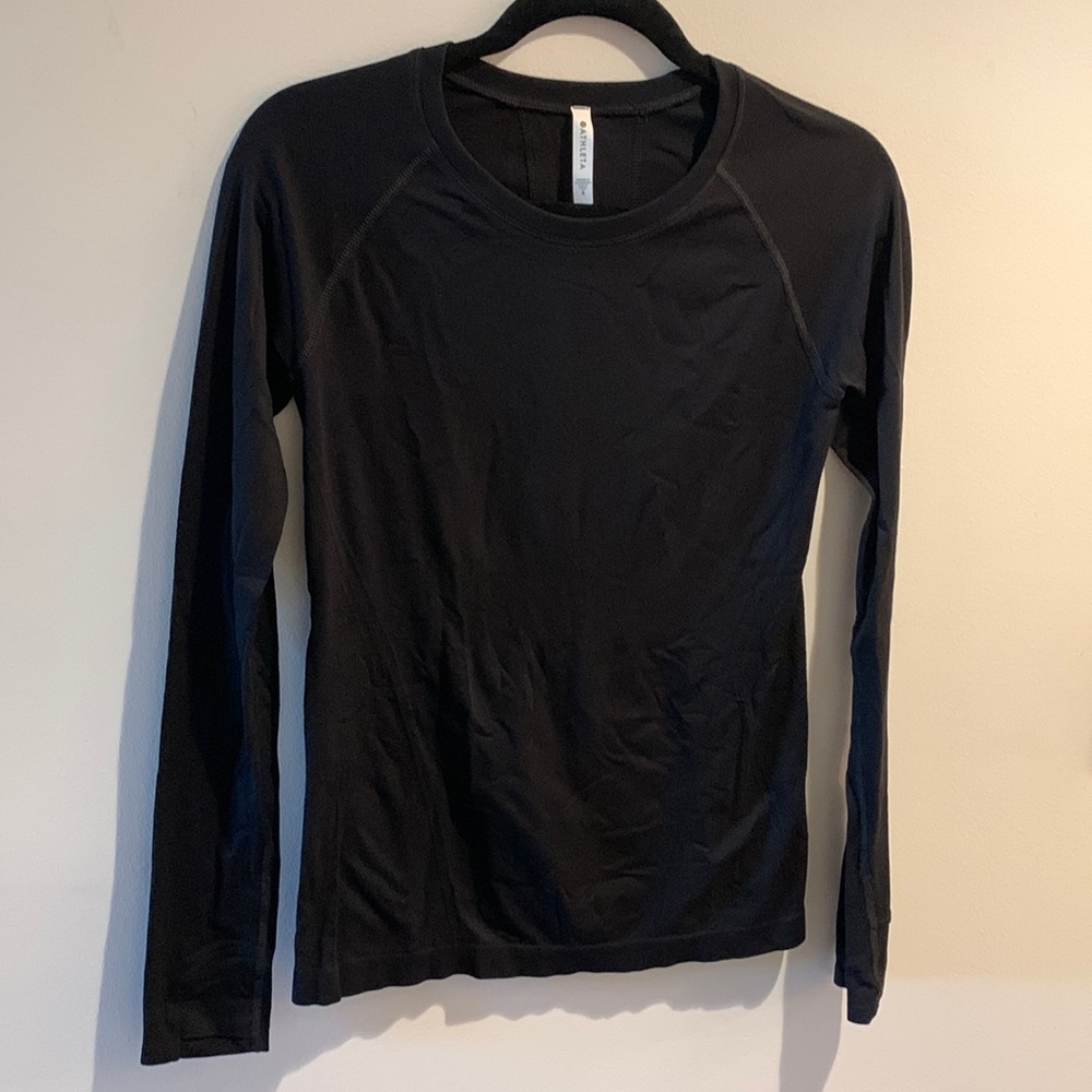 Athleta black long sleeve size Small
